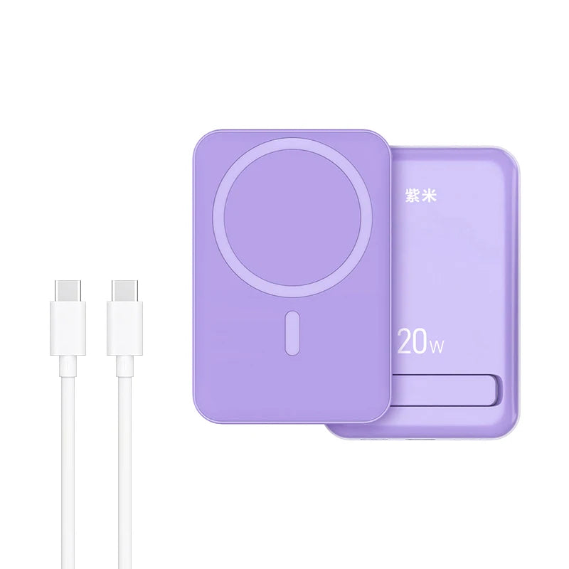 zime Magnetic Wireless Charging Power Bank 10000mAh External Battery Pack Portable Magsafe Powerbank For IPhone 15 14 13 12 Pro