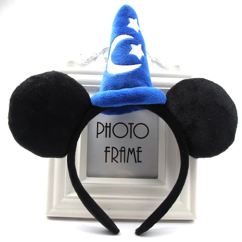 Cartoon Anime Mouse Ears Headband for Women Men Hair Accessories Cute Mouse Elasticity Bow Headdress Toys Childrens Xmas Gifts