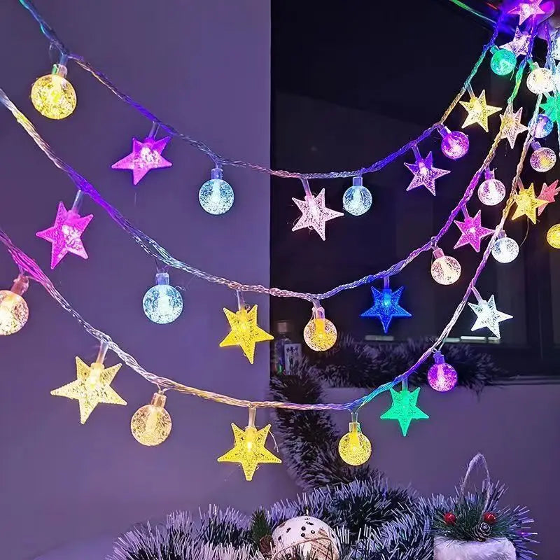 Lampu Rentetan Bintang Bulan Suria Eid Mubarak Lampu Eid Mubarak Luar Kalis Air