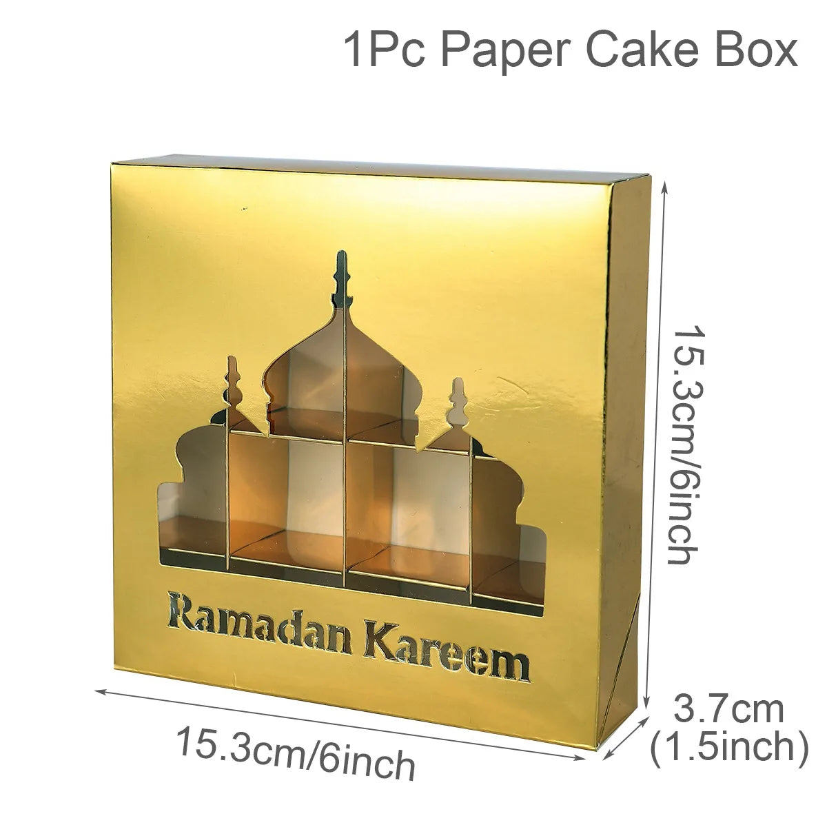 Kotak Hadiah Eid Mubarak Kek Kotak Gula-gula Hiasan Ramadan untuk Rumah 2024 Perlengkapan Pesta Muslim Islam Aidilfitri Ramadan Kareem