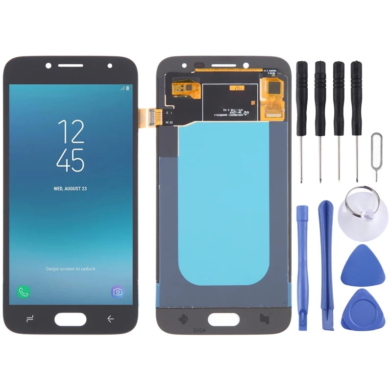 Skrin LCD OLED Untuk Samsung Galaxy J2 Pro 2018 SM-J250 Paparan Telefon dan Bahagian Penggantian Pemasangan Penuh Digitizer