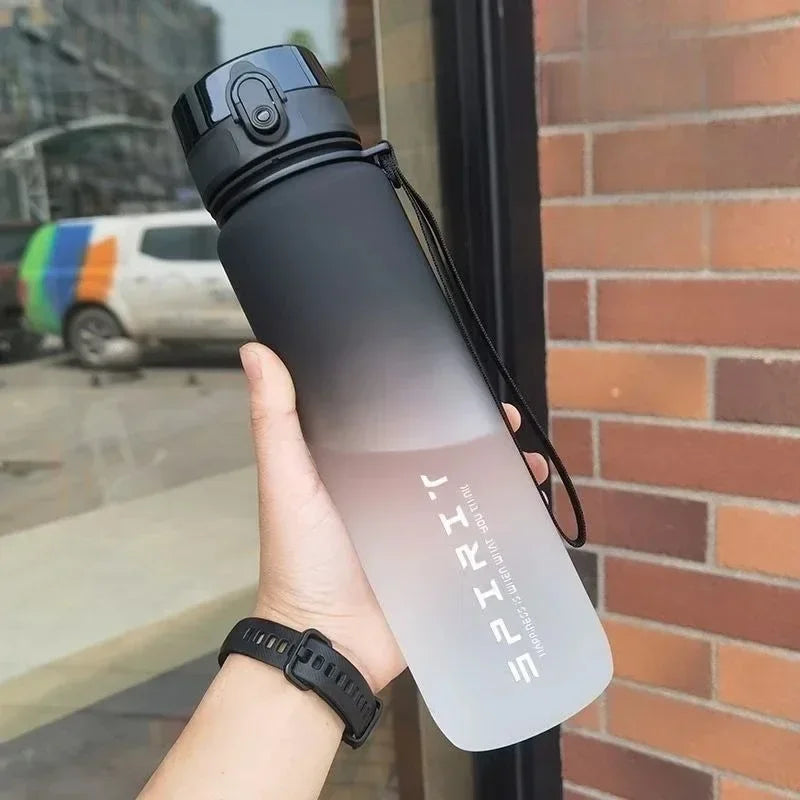 500/1000ML Sports Water Bottle Large Capacity Leak Proof Colorful Plastic Cup Portable Outdoor Travel Gym Fitness Jugs Drinkware