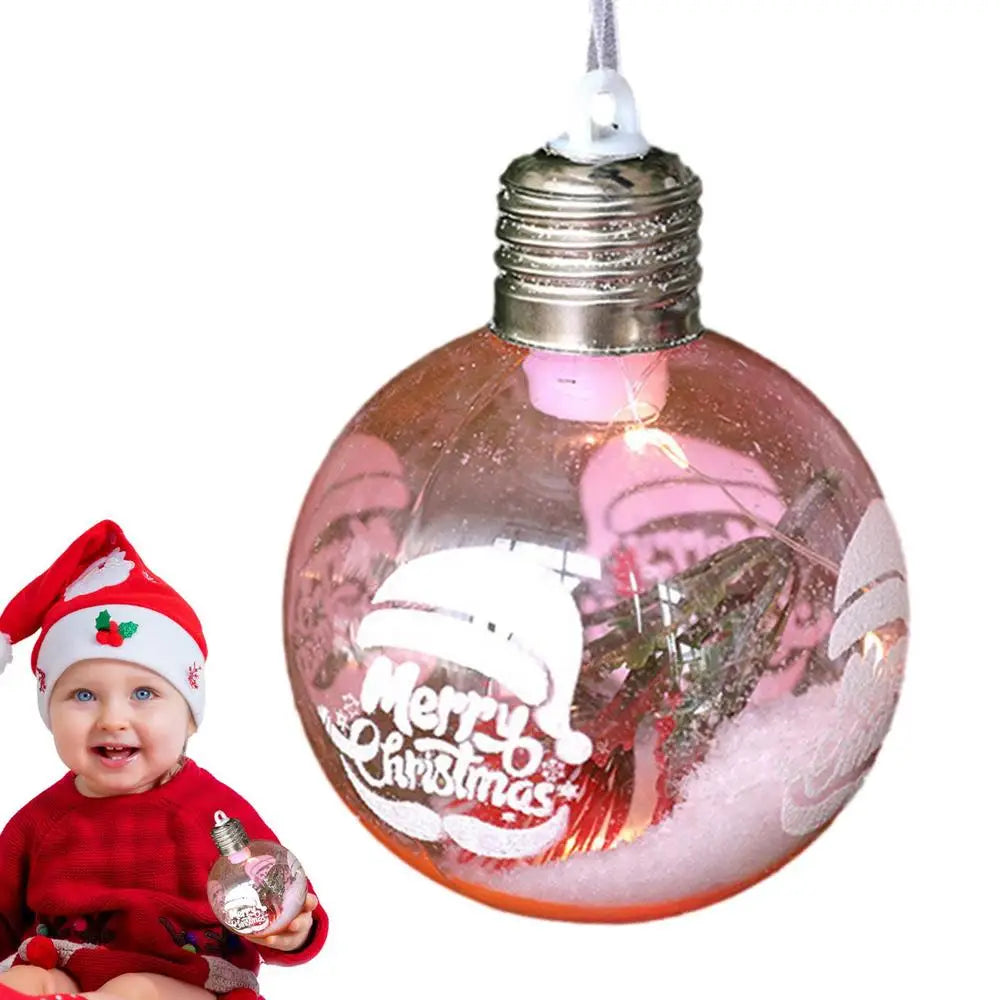 Hiasan Bola Bercahaya Krismas Hiasan Haning Merry Krismas Hiasan Pesta Hiasan Pokok Krismas