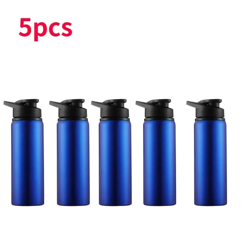 2Pcs Portable Stainless Steel Bicycle Water Bottle Straight Drinking Outdoors Sports Travel Kettle Metal Water Bottle