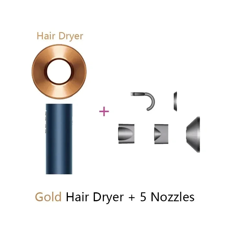 Professional Leafless Electric Hair Dryer Machine Negative Ions 220v Air Blower Super Ionic Blow Dryer 5 in 1 Styling Tools