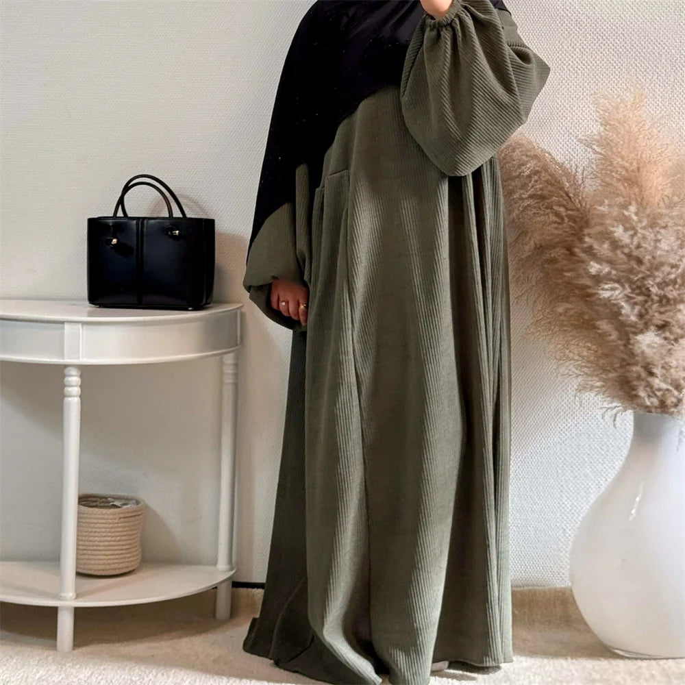 Abaya Doa Musim Dingin untuk Wanita Muslim Islam Abaya Ramadan Eid Gaun Afrika Dubai mewah Jubah Kaftan kaftan marocain femme