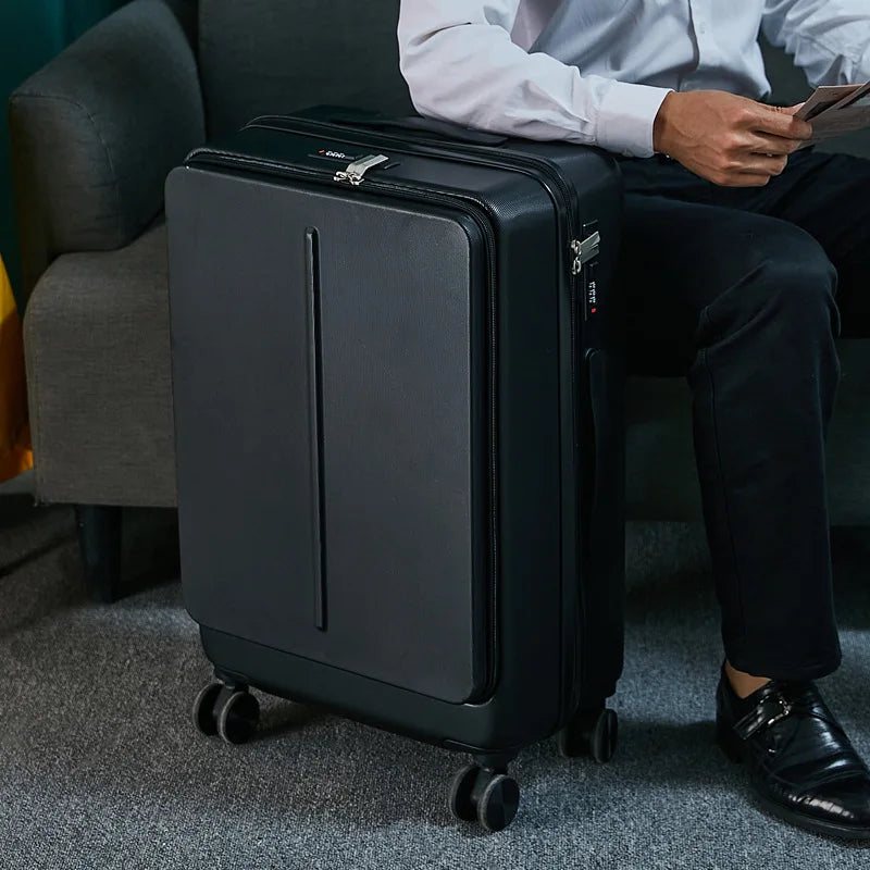 Bagasi Bergolek 20"24" inci BARU dengan Beg Komputer Riba Sarung Beg Perjalanan Perniagaan Lelaki Troli Roda Universal Kotak PC Troli Bagasi