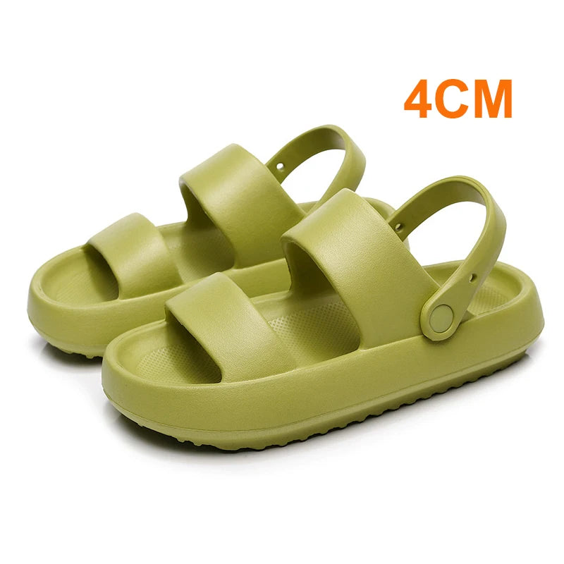 Rimocy Soft Bottom Cloud Slippers Women 2024 Summer Thick Soled Platform Sandals Woman Non Slip Bathroom Slippers Flip Flops