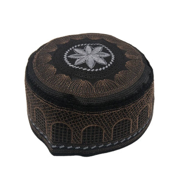 Lelaki Muslim Topi Solat Bordir Leisure Arab Man Bonnet Beanie Arab Saudi Topi Islam Serban Hijab Topi Yahudi Islam Tudung