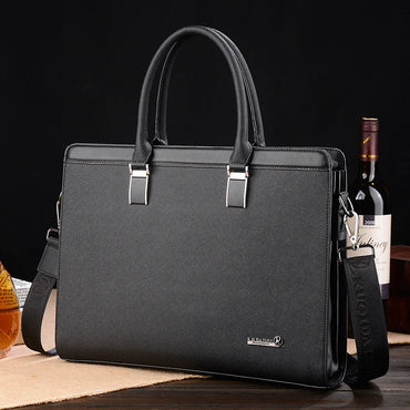PU Leather Briefcases For Men Bag Executives Designer Business Office Shoulder Square Side Messenger Crossbody A4 Bag Suitcase