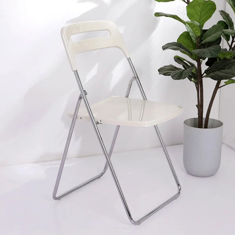 Folding Chairs Minimalist Home Leisure Backrest Chairs Dining Chairs Exhibition Chairs Plastic Training Chairs Dining Chair 2024