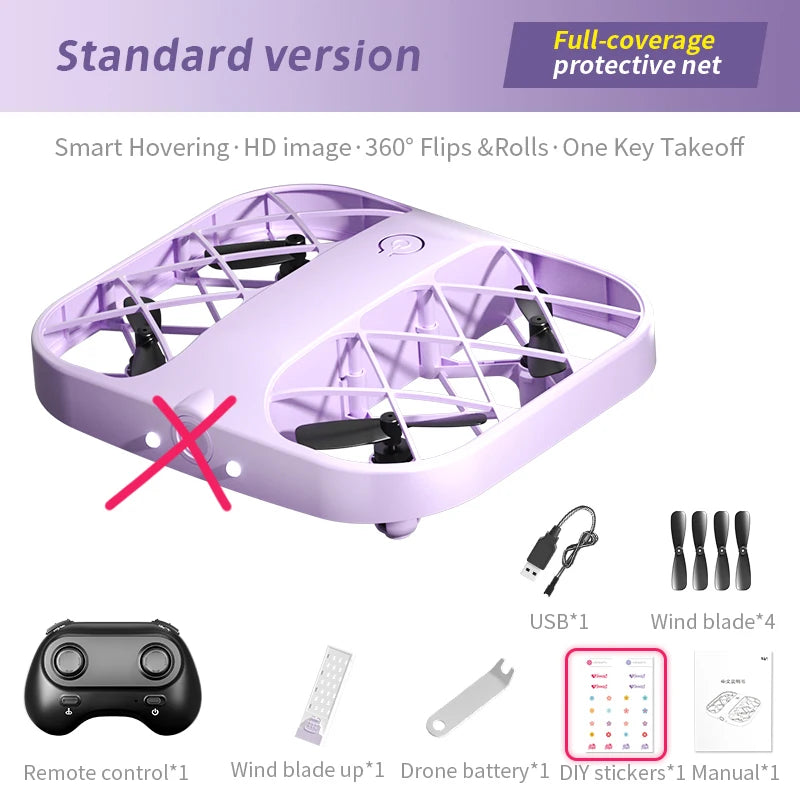 JJRC H107/H36 8K menembak mini drone quadcopter kanak-kanak mainan kawalan jauh helikopter pintar mengelak halangan