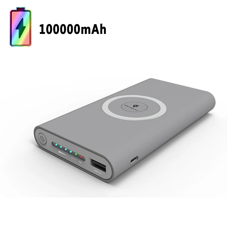 Bank Kuasa 200000mah Xiaomi 200000mah Kapasiti ultra besar Bank Kuasa Pengecasan Cepat Wayarles Sejagat Nipis Untuk Iphone Huawei Samsung Baru