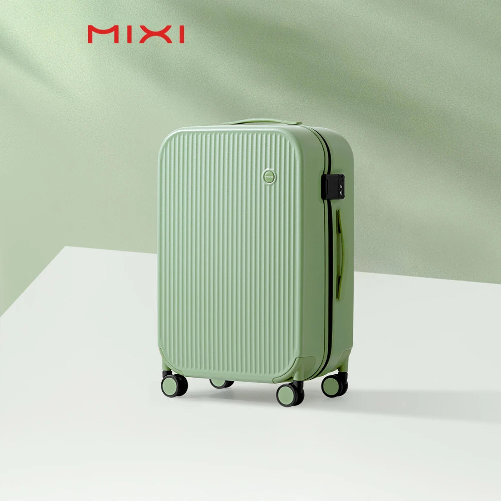 Mixi Bawa Pada Bagasi 20'' Beg Besi Bahagian Keras Beg Bergolek Wanita Perjalanan 24''26''Beg Beg 100% Roda Pemintal PC Kunci TSA