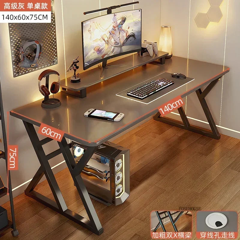 Meja Komputer Desktop Meja Pejabat Meja Isi Rumah Ringkas Meja Permainan Moden dan Set Kerusi Bilik Tidur Meja Kerja Perabot Pejabat