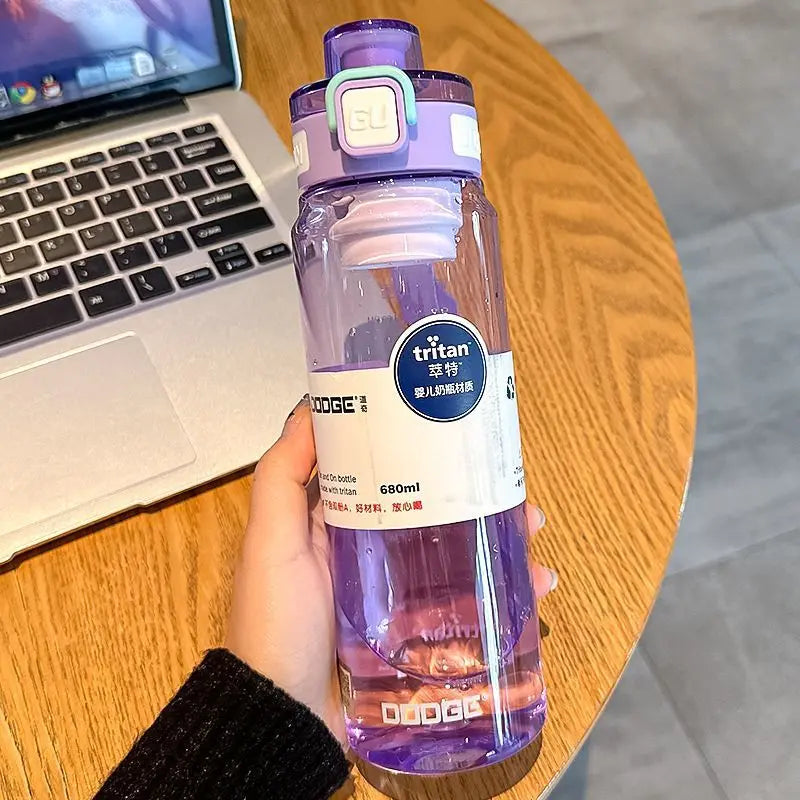 550ML/680ML Sports Fitness Water Bottle Men Student Portable Tritan Plastic Cup With Tea Separatorre Direct Drinking BPA Free