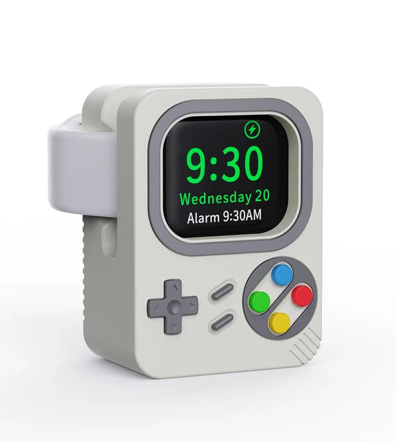 Sesuai untuk Apple Watch Charging Stand Desktop Stand iWatch 8 7 6 5 4 3 2 SE Reka bentuk Konsol Permainan Retro Desktop Stand Pengecasan