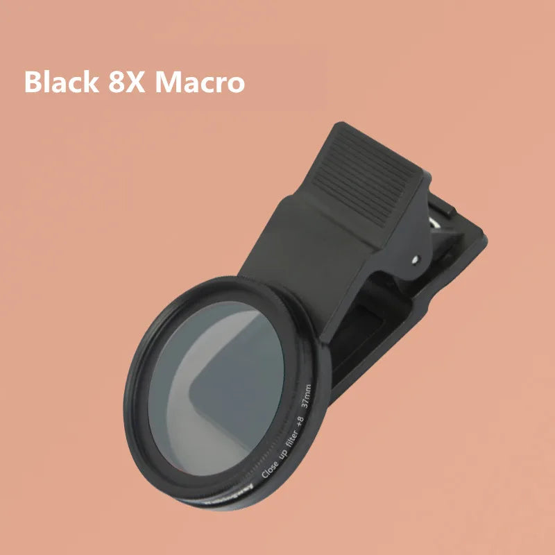 Kanta Makro untuk Lampu Cincin Isian Mudah Alih 15X Lampu Selfie Langsung Kanta Kamera dengan Klip Cahaya Mudah Alih Telefon Pintar Denyar Sejagat LED