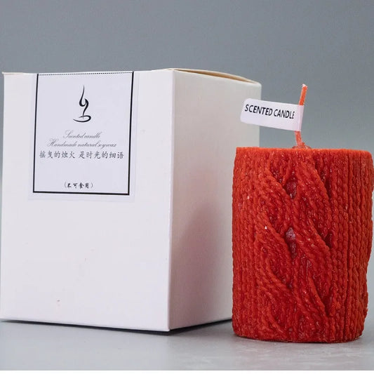 Thread Post Christmas Candle Props Christmas Decoration Thread Post Style Scented Candle
