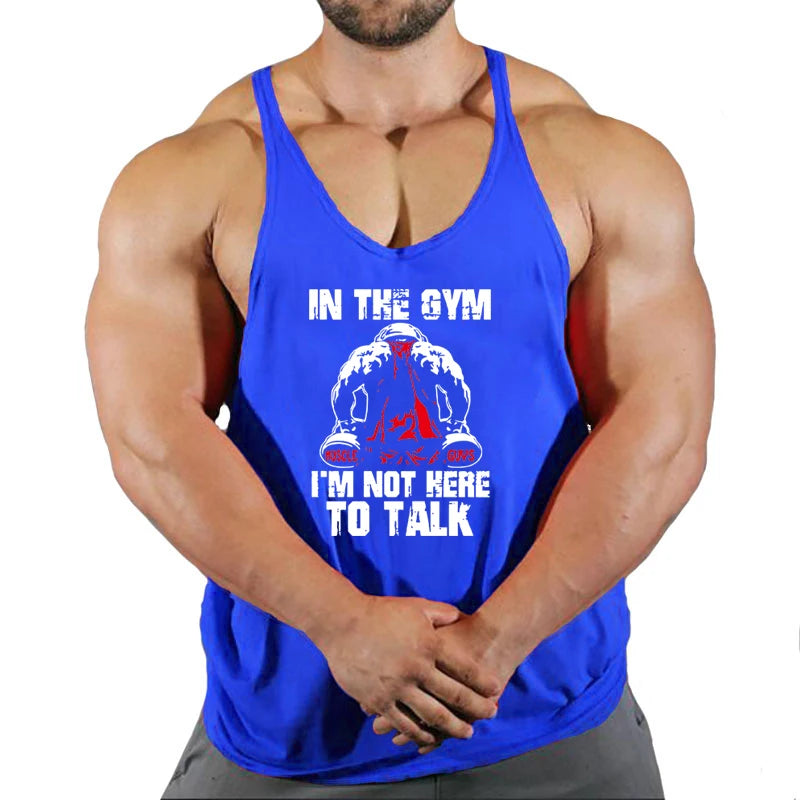 Musim Panas Baru Lelaki Kasual Otot Tank Top Seluar Dalam Kapas Tanpa Lengan Pejal Bernafas Leher Bulat Kecergasan Luaran Tank Top Vest