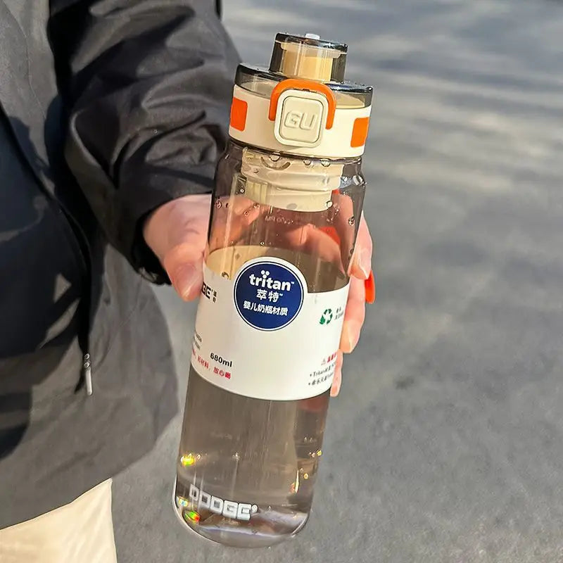 550ML/680ML Sports Fitness Water Bottle Men Student Portable Tritan Plastic Cup With Tea Separatorre Direct Drinking BPA Free