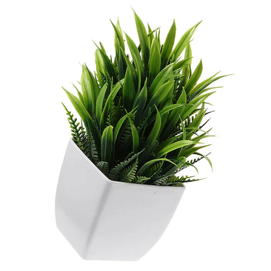 Artificial Potted Plant Plants Small Houseplants Mini Fake Faux Indoor Eucalyptus Desktop Office