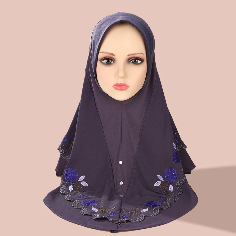 Tudung Muslim Lapisan Dua Lapisan Berat Tudung Lace Pullover Tudung Wanita Melayu Muslim Lapisan Dua Tudung Manik Chiffon