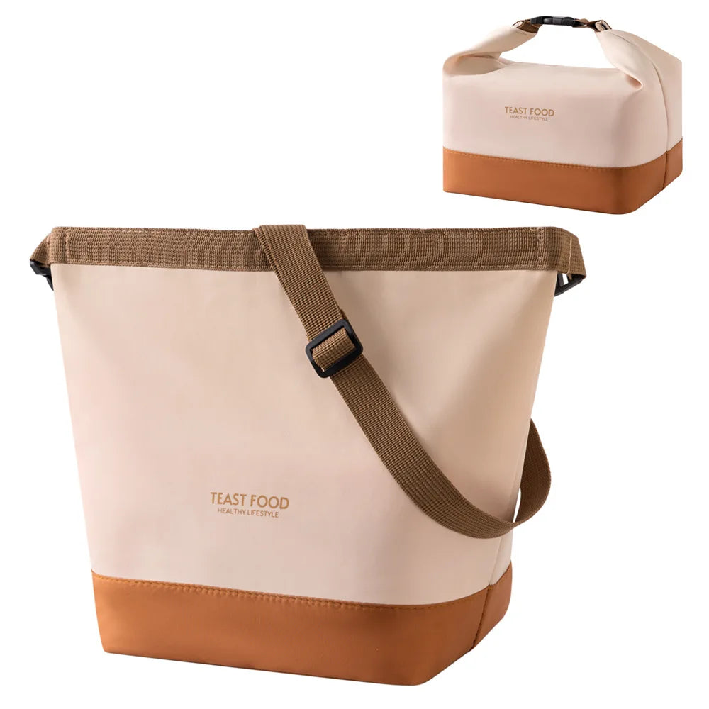 Portable Lunch Bag for Women Insulated Lunch Box Tote Waterproof Office Food Shoulder Bags Cooler Bag Thermal Bag Bento Pouch