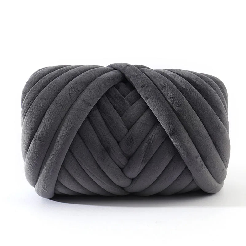 500g Super Velvet Chunky Yarn Thick Bulky Giant Thread White Bag for Hand Knitting DIY Arm Soft Big Blanket Carpet