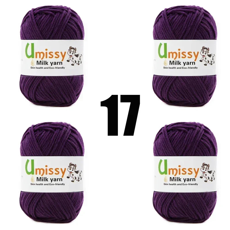 4pcs 50g Knit Yarn for Sale Hilo Yarn Crochet Threads Ball Estambre Para Tejer