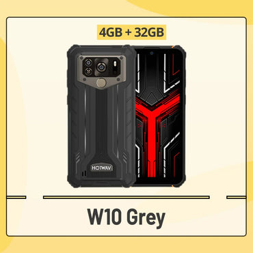 HOTWAV Telefon Pintar Bateri Besar Lasak Android 12 Telefon Mudah Alih 13 MP Kamera Telefon Bimbit W10 IP68 IP69K 6.53'' HD+ 4GB 32GB