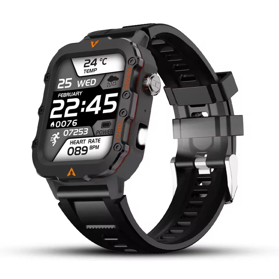 2025 Jam Tangan Pintar Sukan Lelaki Baharu 1.71 Skrin Oksigen Darah Jam Tangan Berbual Bluetooth Berbilang Sukan Lampu Suluh LED Luaran Jam Tangan Pintar