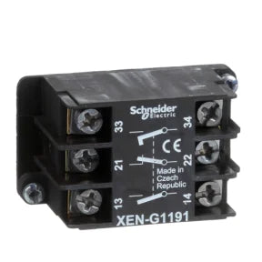 Schneider Electric-Cyberall-contact block 1NC + 1NA + 1NA Offset 2 speed for jackets-Control circuit with spring return-front mount
