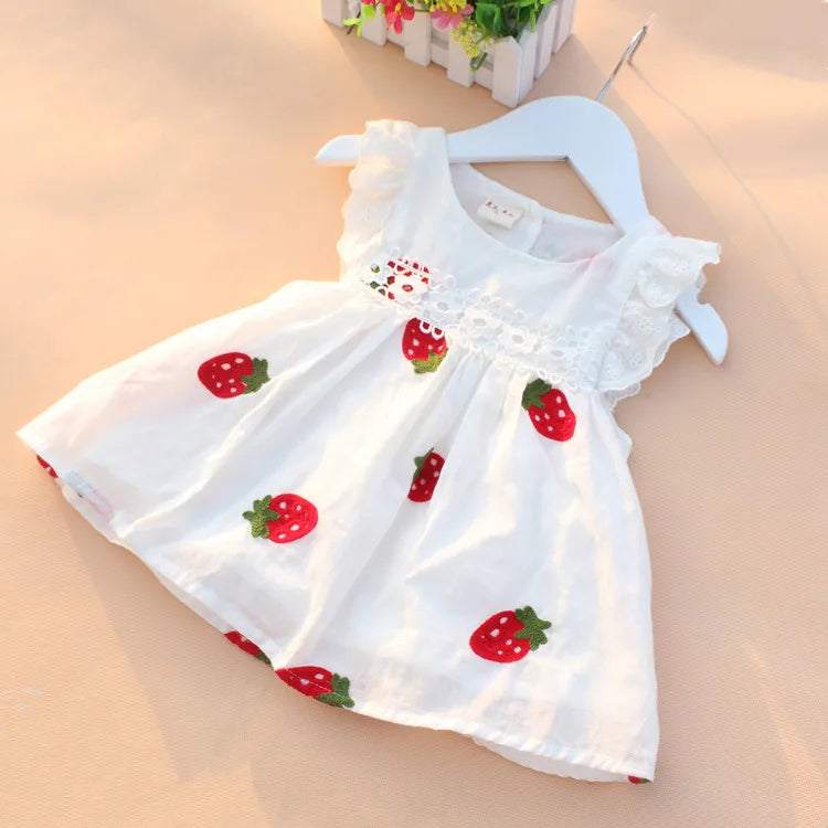 Girls baby clothes embroidery cotton casual dress for 2017 summer infant baby girls clothing costume