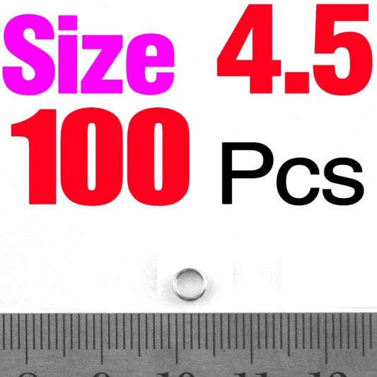 MNFT 100PCS Silver Stainless Steel Quick O Ring Double Loop Split Open Fishing Carp Tool Accessories