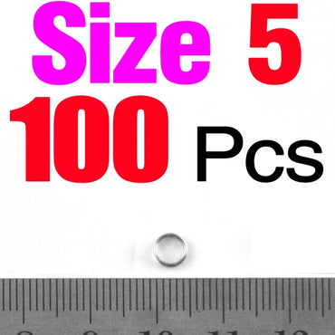 MNFT 100PCS Silver Stainless Steel Quick O Ring Double Loop Split Open Fishing Carp Tool Accessories