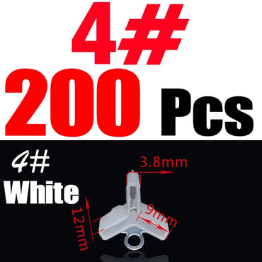 MNFT 200PCS Plastic Fishing Hook Protective Cover Treble Hook Protective Cap Fishing Hook Cap