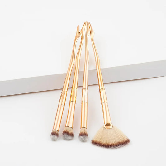 Kosmetik Terbaru YUIYE Berus Mekap Profesional 4pcs/set Bentuk kaki Warna kecerunan Set Berus Solek Kit Berus Pelbagai Fungsi