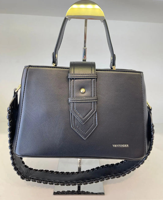 V & V FINDER shoulder bags with colors cominate carry two zipper with many separate departing material high quality 100% PU leather measures just