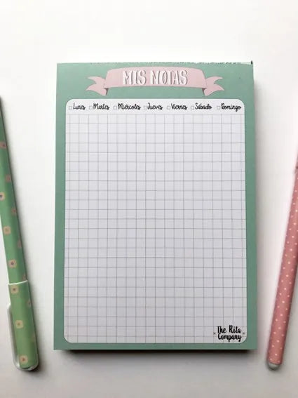 Notepad tasks THE RITA COMPANY. Nice gifts for kids. Original adult gifts. BLOC my weekly notes.
