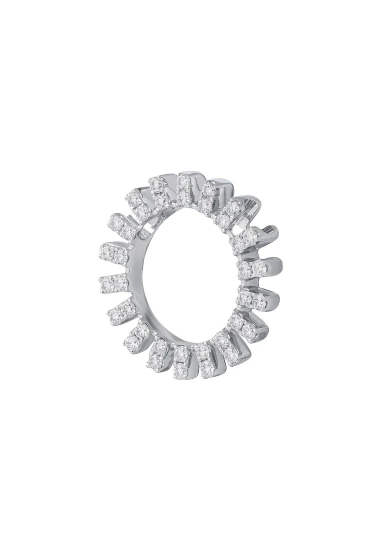 TOMEI The Classy Series Diamond Pendant, White Gold 750