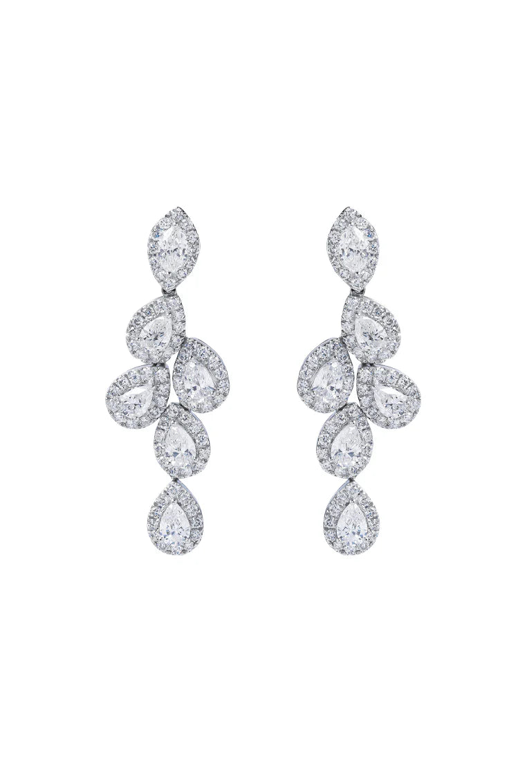 TOMEI Diamond Earrings, White Gold 750