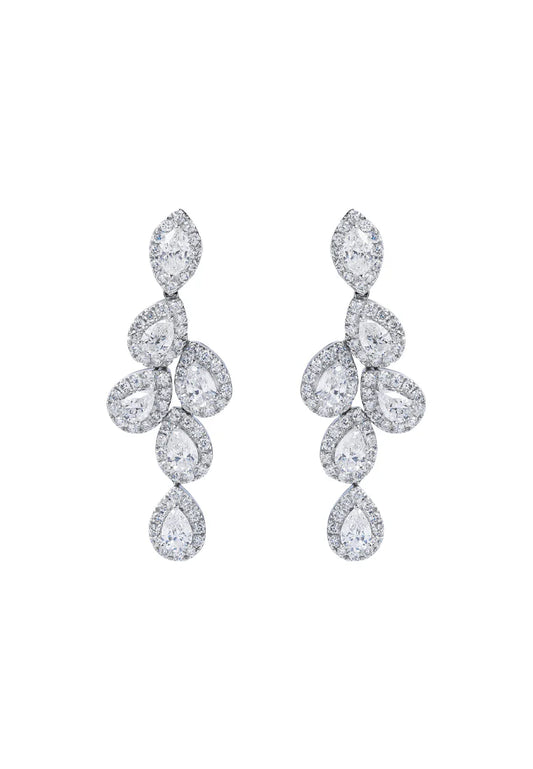TOMEI Diamond Earrings, White Gold 750