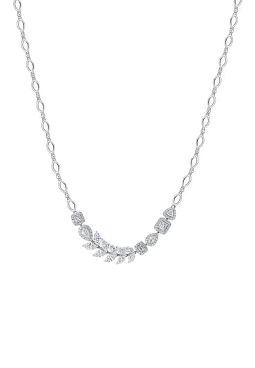 TOMEI Diamond Necklace, White Gold 750