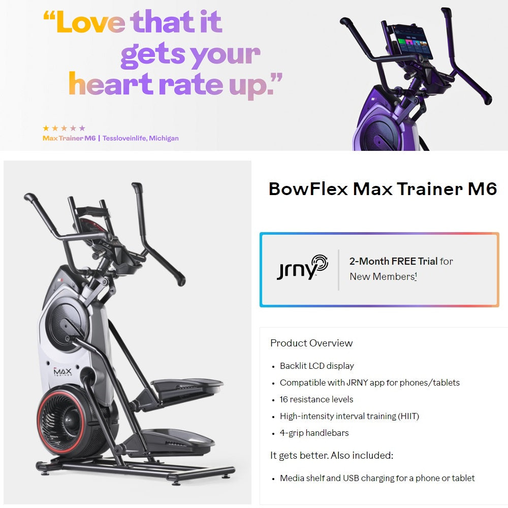 Johnosn Fitness BowFlex Max Trainer M6
