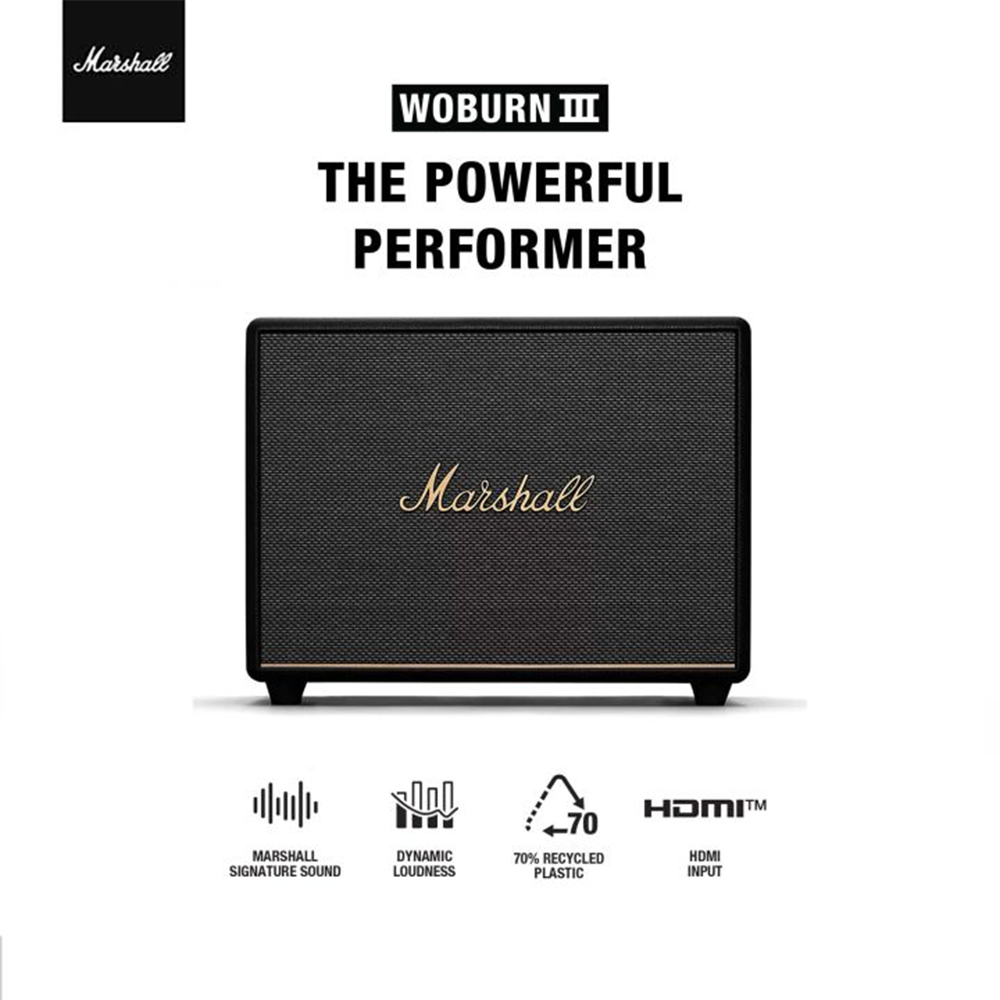 Marshall Woburn III Speaker Black (1006018 1006019 1006087)