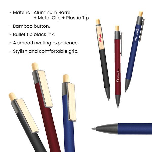 CLIPP Press Action Aluminum Ball Pen