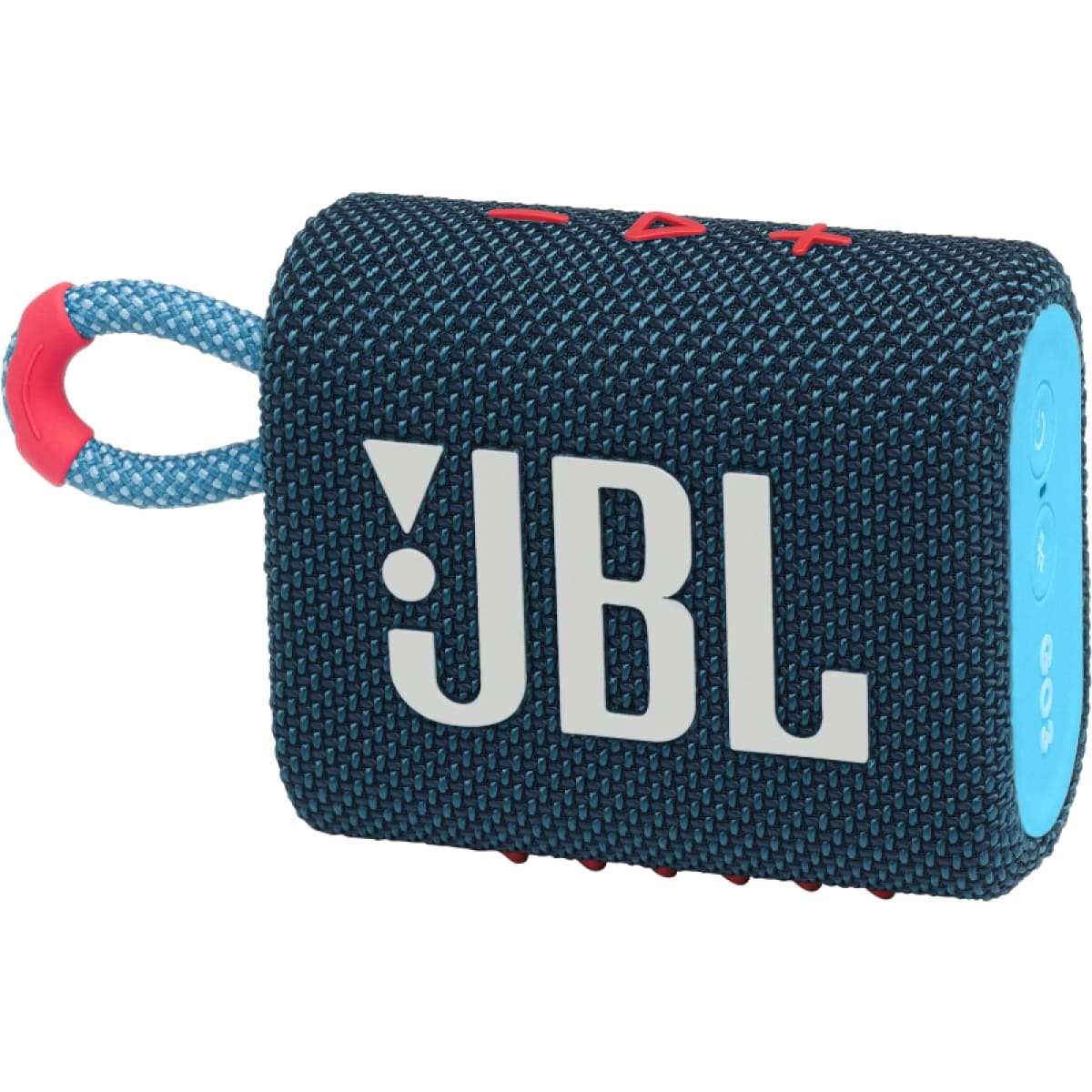 Pembesar Suara Kalis Air Mudah Alih JBL Go 3 - Biru Merah Kelabu Hijau Hitam dan Jingga Biru & Merah Jambu