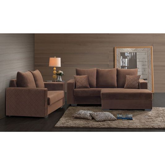 Ava - G 2 Seater + 3 Seater + Stool Sofa Set Living Room