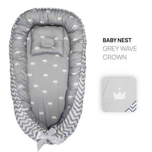 SAMU GIKEN BABY NEST BED WITH PILLOW PORTABLE CRIB TRAVEL BED